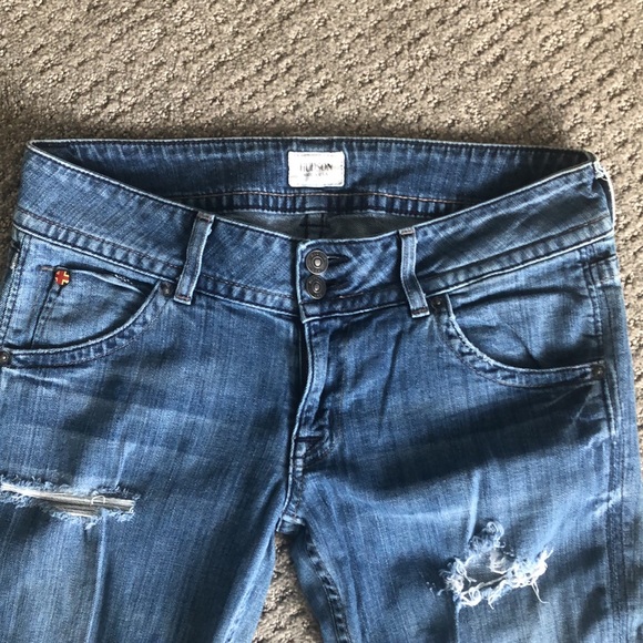 Vintage Hudson Jeans with rips size 28 - Picture 2 of 7